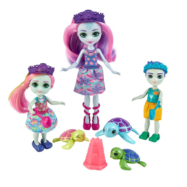 Royal Enchantimals OCEAN KINGDOM TINSLEY TURTLE FAMILY Dolls