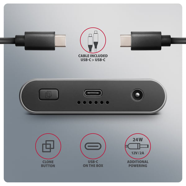 Axagon EEM2-20GD tallennusaseman telakointiasema USB 3.2 Gen 2 (3.1 Gen 2) Type-C Musta, Harmaa