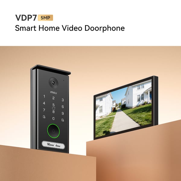 Imou VDP7 video samtalesystem 5 MP 17,8 cm (7") Sort