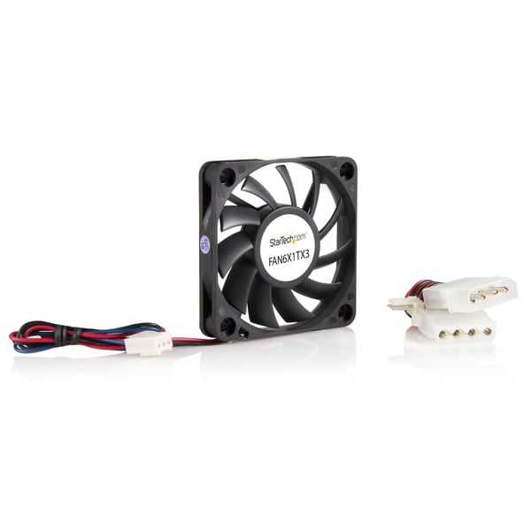 StarTech.com FAN6X1TX3 Computerkølesystem Computerkabinet Ventilator 6 cm Sort