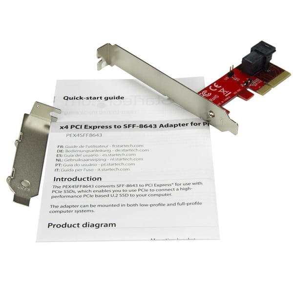 StarTech.com PEX4SFF8643 interface-kort/adapter Intern U.2