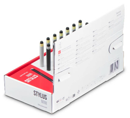 Hama Mini stylus-pennor Mörkblå, Ljusblå, Silver, Gul