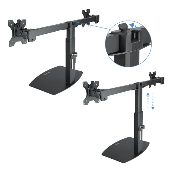 TooQ DB1727TN-B skærmbeslag og -stativer 68,6 cm (27") Skrivebord Sort