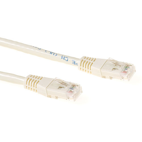 ACT 0.50m Cat6a UTP netværkskabel Elfenben 0,50 m U/UTP (UTP)