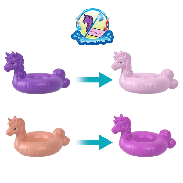 Polly Pocket SPARKLE COVE ADVENTURE Unicorn Floatie Compact