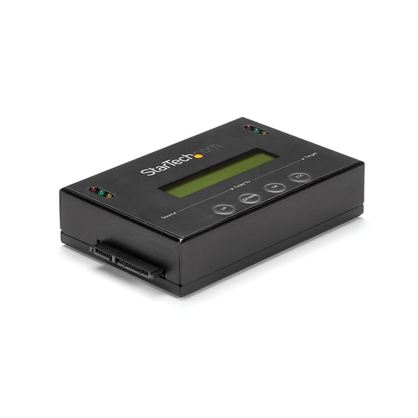StarTech.com 1:1 fristående hårddisk-duplikator och raderare, SATA HDD/SSD-diskklonerare och raderare, LCD-bildskärm, TAA-kompatibel, OS-oberoende