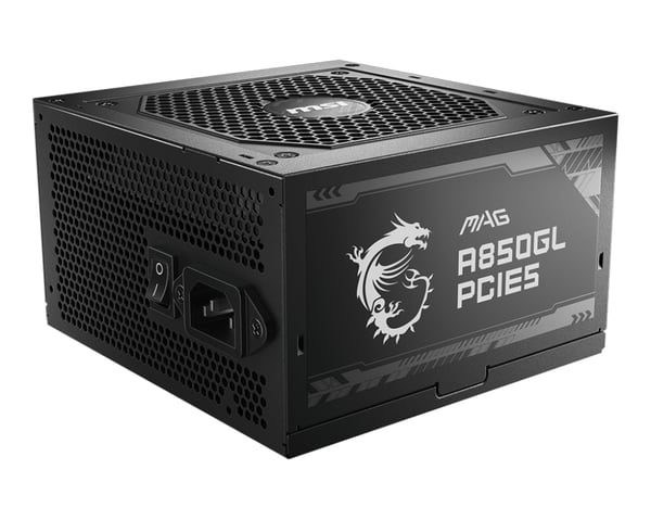MSI MAG A850GL PCIE5 enhed til strømforsyning 850 W 20+4 pin ATX ATX Sort