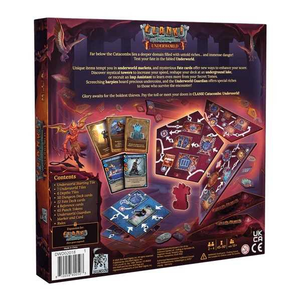Asmodee Clank! Catacombs Underworld Brætspil Rejser/eventyr