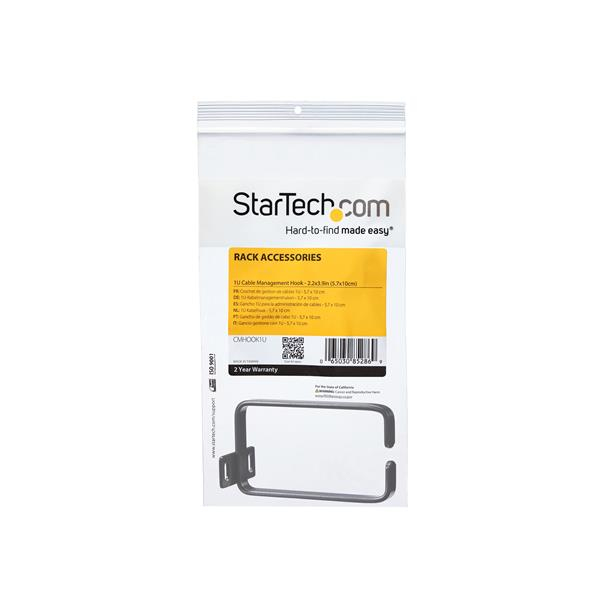 StarTech.com 1U Rack Kabelhantering/Kabelorganiserings D-ring