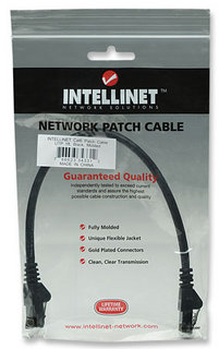 Intellinet 0.3m Cat6 UTP netværkskabel Sort 0,3 m U/UTP (UTP)