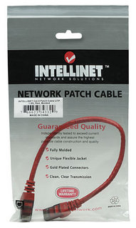 Intellinet 0.3m Cat6 UTP netværkskabel Rød 0,3 m U/UTP (UTP)
