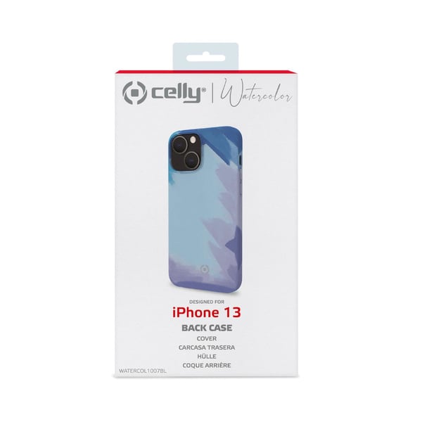 Celly WATERCOLOR iPhone 13 mobiltelefon etui 15,5 cm (6.1") Cover Blå