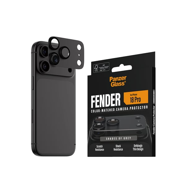 PanzerGlass ® Fender Camera Protector Shades of Grey iPhone 2026 Pro Kirkas näytönsuoja 1 kpl