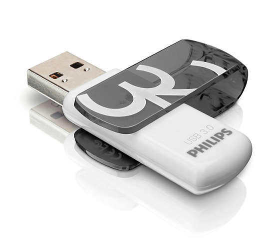 Philips FM32FD00B USB-sticka 32 GB USB Type-A 3.2 Gen 1 (3.1 Gen 1) Svart, Vit