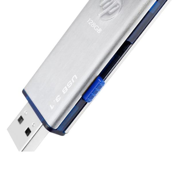 HP x730w USB-sticka 128 GB USB Type-A 3.2 Gen 1 (3.1 Gen 1) Blå, Rostfritt stål