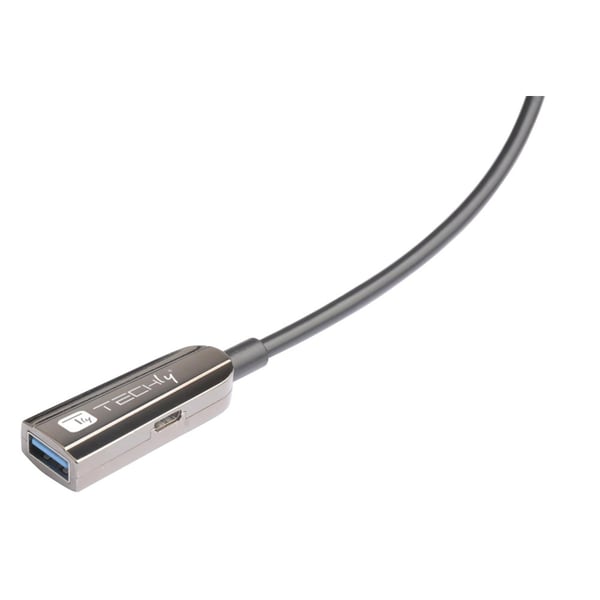 Techly ICOC U3AMF-HY-020 USB-kaapeli USB 3.2 Gen 1 (3.1 Gen 1) 20 m USB A 5 Gbit/s Musta
