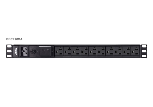 ATEN PE0210SG-AT-G strømforsyningsenhed (PDU) 10 AC stikkontakt(er) 1U Sort