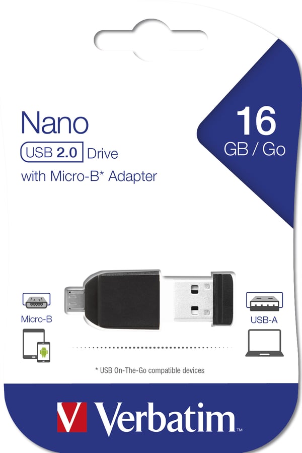 Verbatim Store' n' Go Nano USB-muisti 16 GB USB A-tyyppi 2.0 Musta