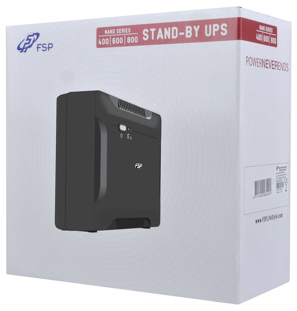 FSP Nano 600 UPS-enhed Standby (offline) 0,6 kVA 360 W 2 AC stikkontakt(er)