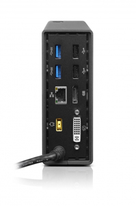 Lenovo 4X10E52940 dockingstation Ledningsført Sort