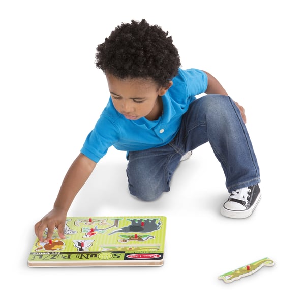 Melissa & Doug Zoo Animals Sound Puzzle Form puslespil 8 stk Dyr