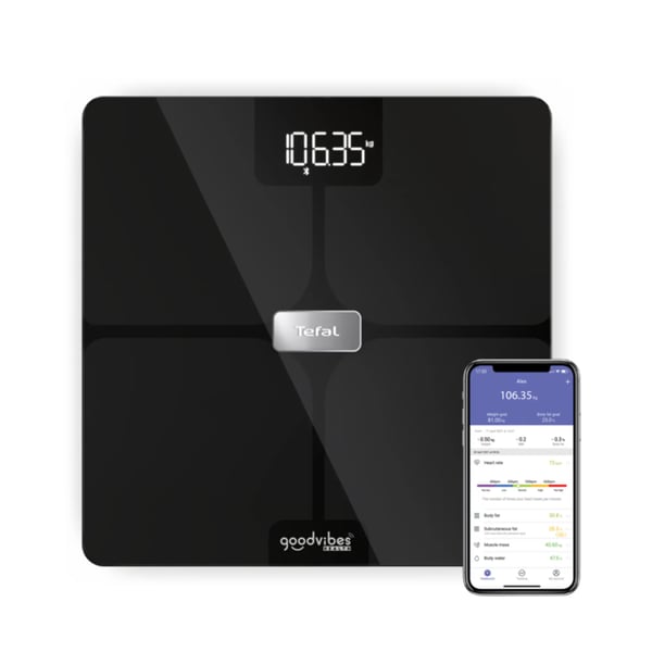 Tefal Goodvibes Health BM9670 Cirkel Sort Elektronisk personlig vægt