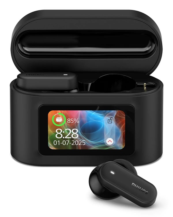 Philips 6000 series TAT6000BK/00 kuulokkeet ja kuulokemikrofoni True Wireless Stereo (TWS) In-ear Puhelut/Musiikki Bluetooth Musta