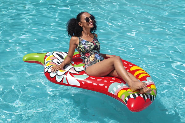 Bestway 43490 pool- och badmadrass Röd Mönstrad Badfåtölj
