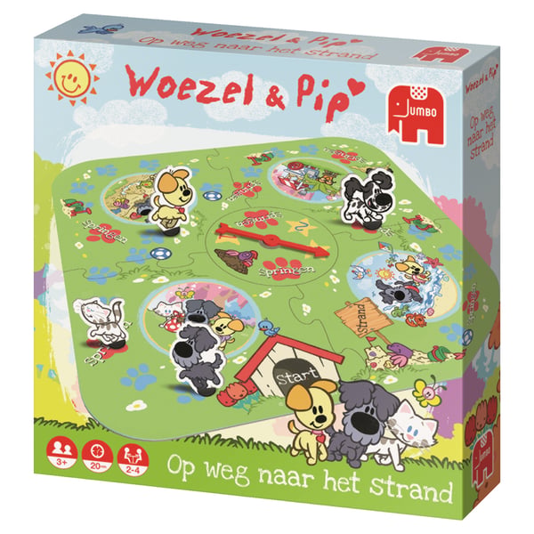 Woezel & Pip Op Weg Naar het Strand Kortspil Chancespil