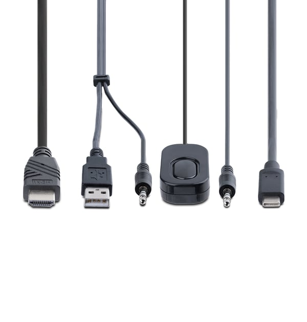 StarTech.com 2-Port Hybrid USB-C HDMI Kabel KVM-switch, 4K 60Hz, Kompakt KVM med 1,8 m USB-A/HDM