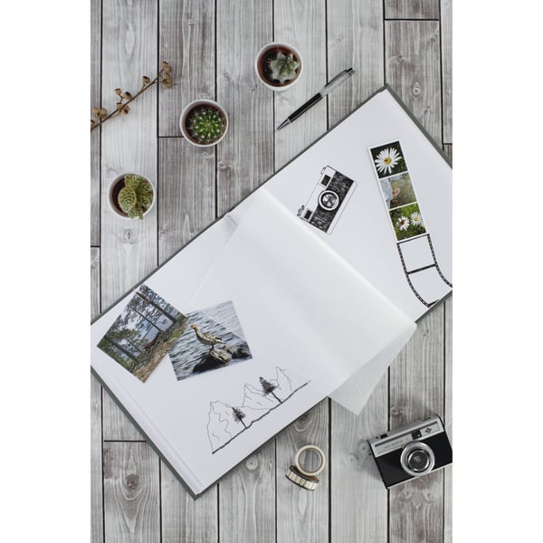 Hama Fine Art fotoalbum og arkbeskyttelse Grå 320 ark 10 x 15 cm