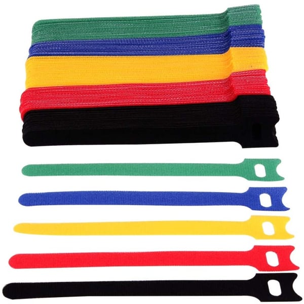 Techly 109528 kabelsamler Kabelbinder beslag Velcro Flerfarvet 10 stk Techly 109528 kabelsamler Kabelbinder beslag Velcro Flerfarvet 10 stk