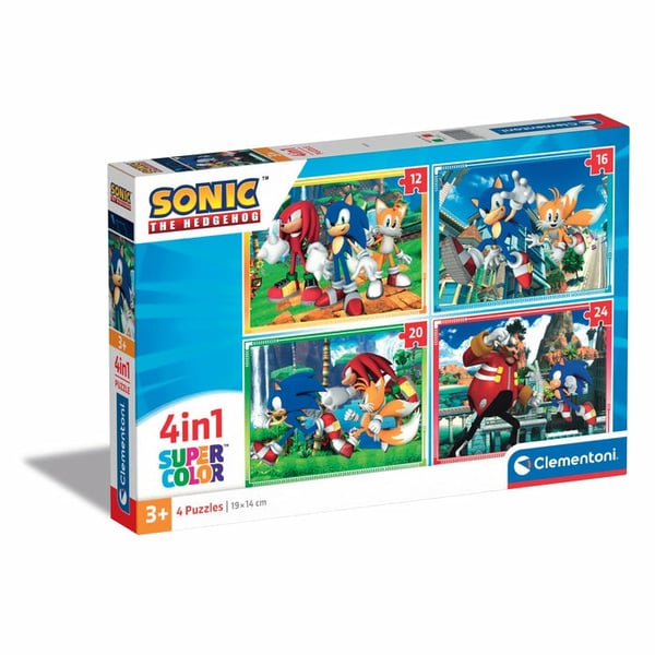 Clementoni Supercolor Sonic Puslespil 12 stk Videospil