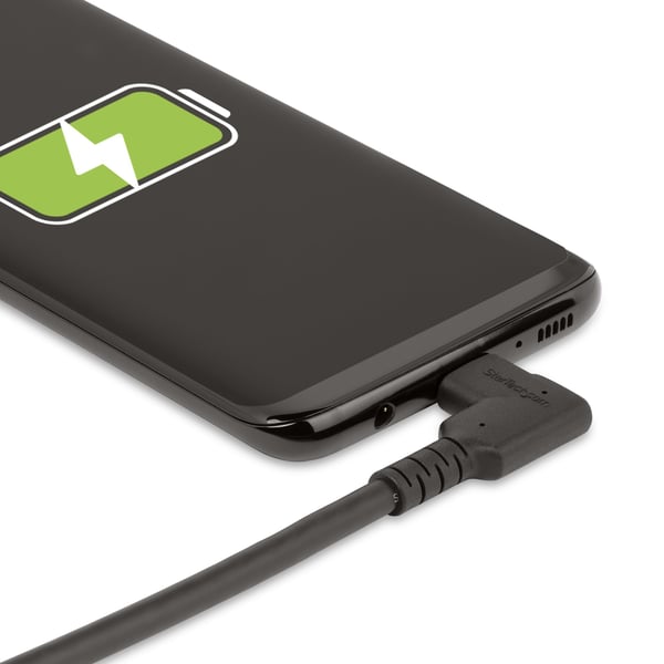 StarTech.com 1 m USB-C Kabel Vinklet, USB C til USB C Kabel, 4K, 100W - USB-kabel - 24-pin USB-C (