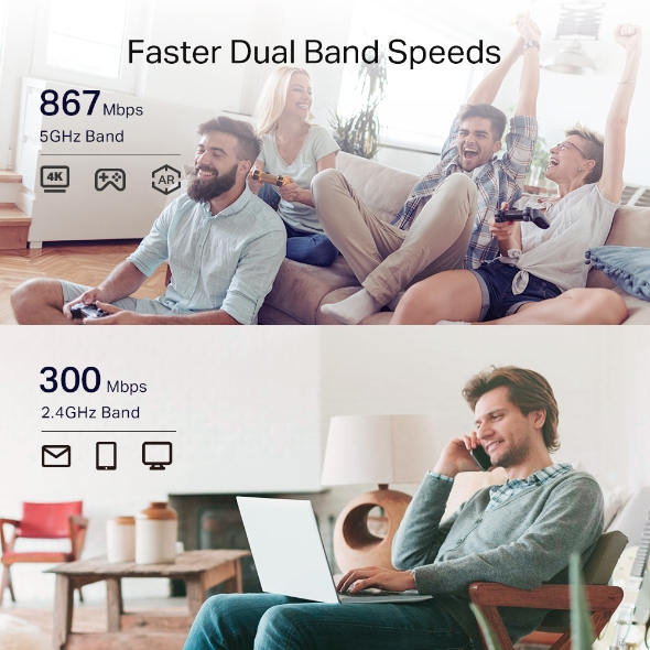TP-Link RE335 Nätverksrepeater 867 Mbit/s Vit
