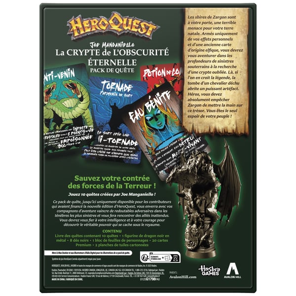Hasbro Gaming Avalon Hill HeroQuest Joe Manganiello’s The Crypt of Perpetual Darkness