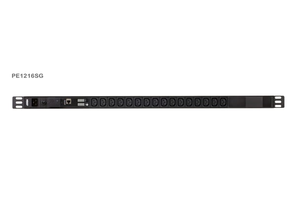 ATEN PE1216SG-AT-G strømforsyningsenhed (PDU) 16 AC stikkontakt(er) 0U Sort