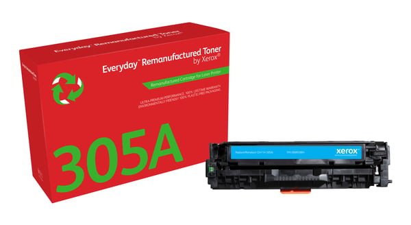 Everyday™ Cyan Remanufactured Toner by Xerox compatible with HP 305A (CE411A), Standard kapacitet