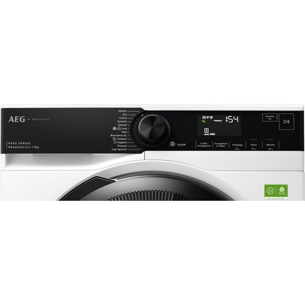 AEG Series 8000 XTR8HBGH9B tørretumbler Fritstående Front-læsning 9 kg Hvid