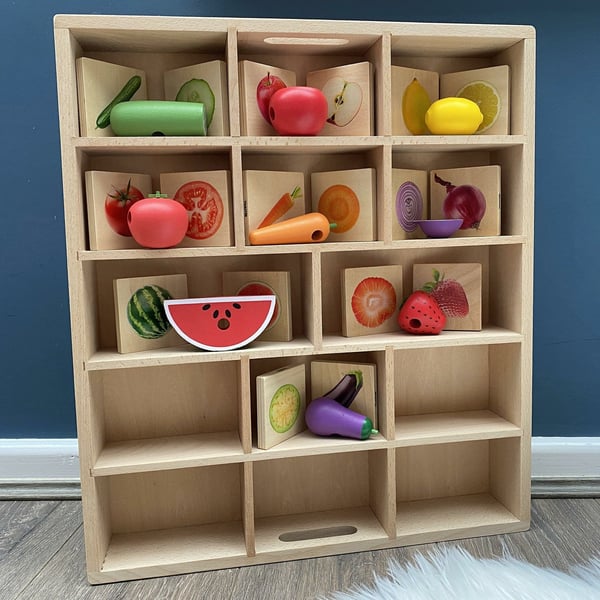 Tickit Wooden Sorting Tray - 14 Way