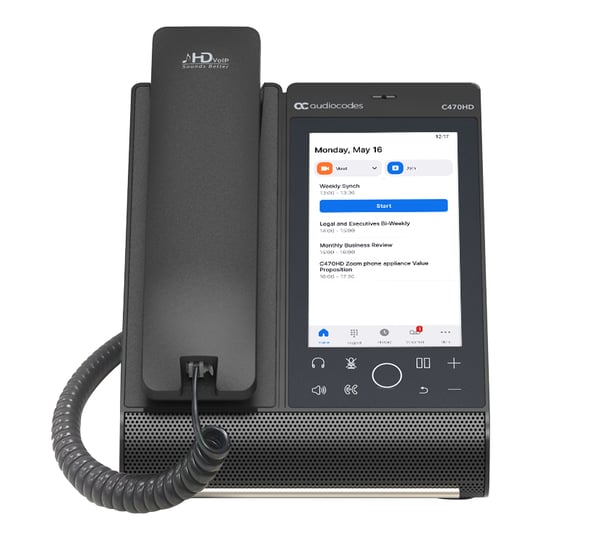 AudioCodes C470HD IP-telefoner Svart TFT Wi-Fi