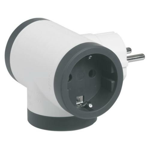 Legrand 694520 pistorasia-adapteri Tyyppi F Musta, Valkoinen