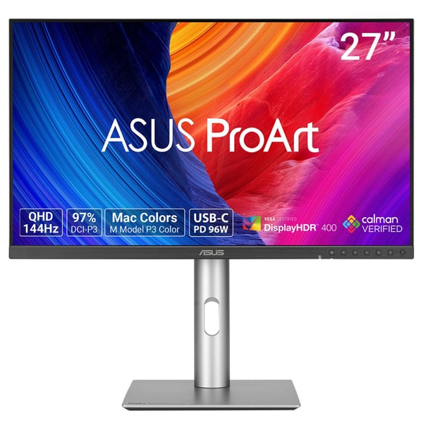 ASUS ProArt PA278CGRV tietokoneen litteä näyttö 68,6 cm (27") 2560 x 1440 pikseliä Wide Quad HD LCD Hopea