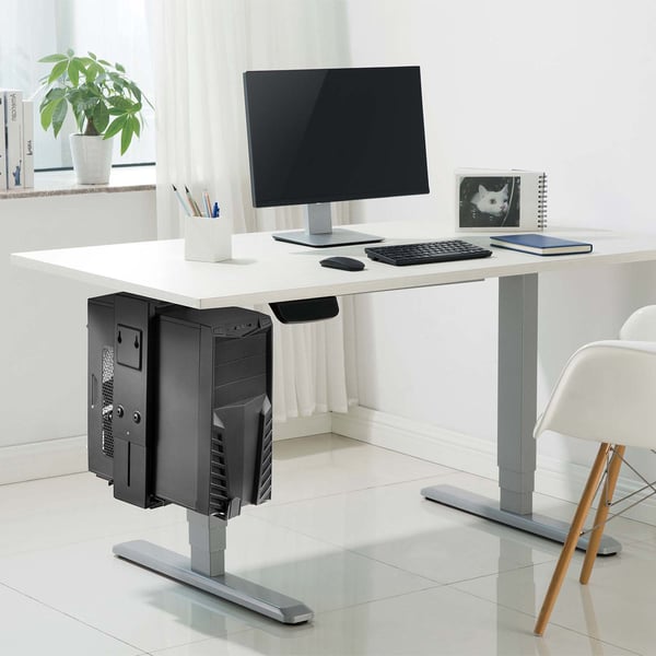AISENS MPC04-203 CPU-teline Under desk / Wall-mounted CPU holder Musta