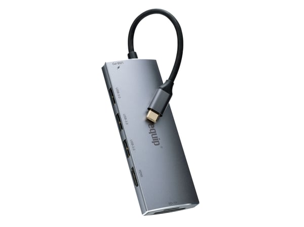 Equip 133482 dockningsstationer för bärbara datorer USB 3.2 Gen 1 (3.1 Gen 1) Type-C Silver