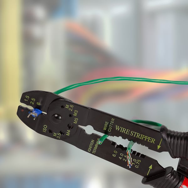 LogiLink WZ0078 kabelklipper Krympeværktøj Sort, Rød