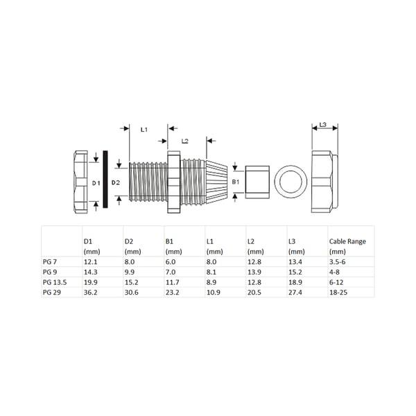 InLine 44011 buntband Grå 10 styck