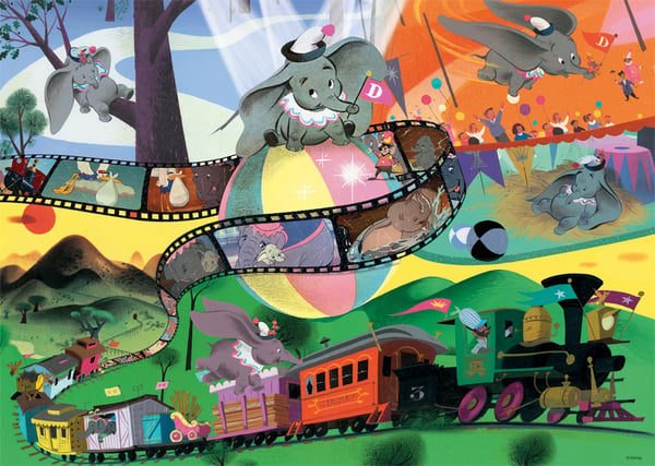 Disney Classic Collection Dumbo 1000 pcs Puslespil 1000 stk Tegnefilm