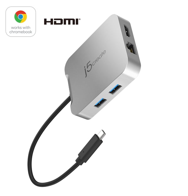 j5create JCD391-N 4K60 Elite USB-C® PD-adapter med flera portar