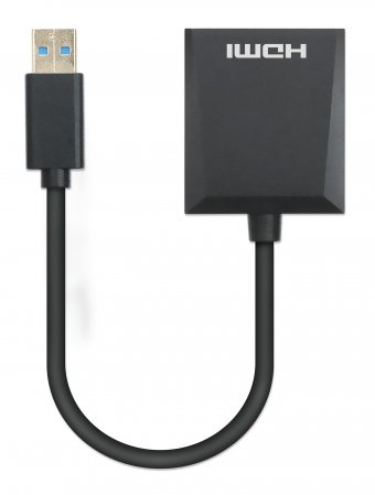 Manhattan 153690 USB-grafikadapter Svart